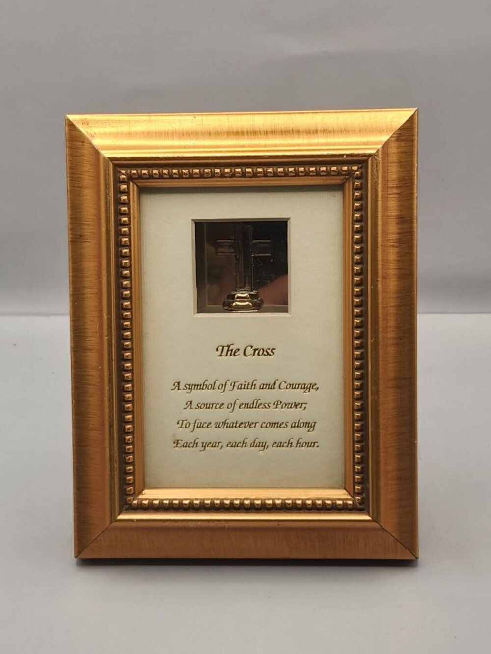 Framed The Cross 6.5in. X 5in. Symbol Of Faith And Courage Religious